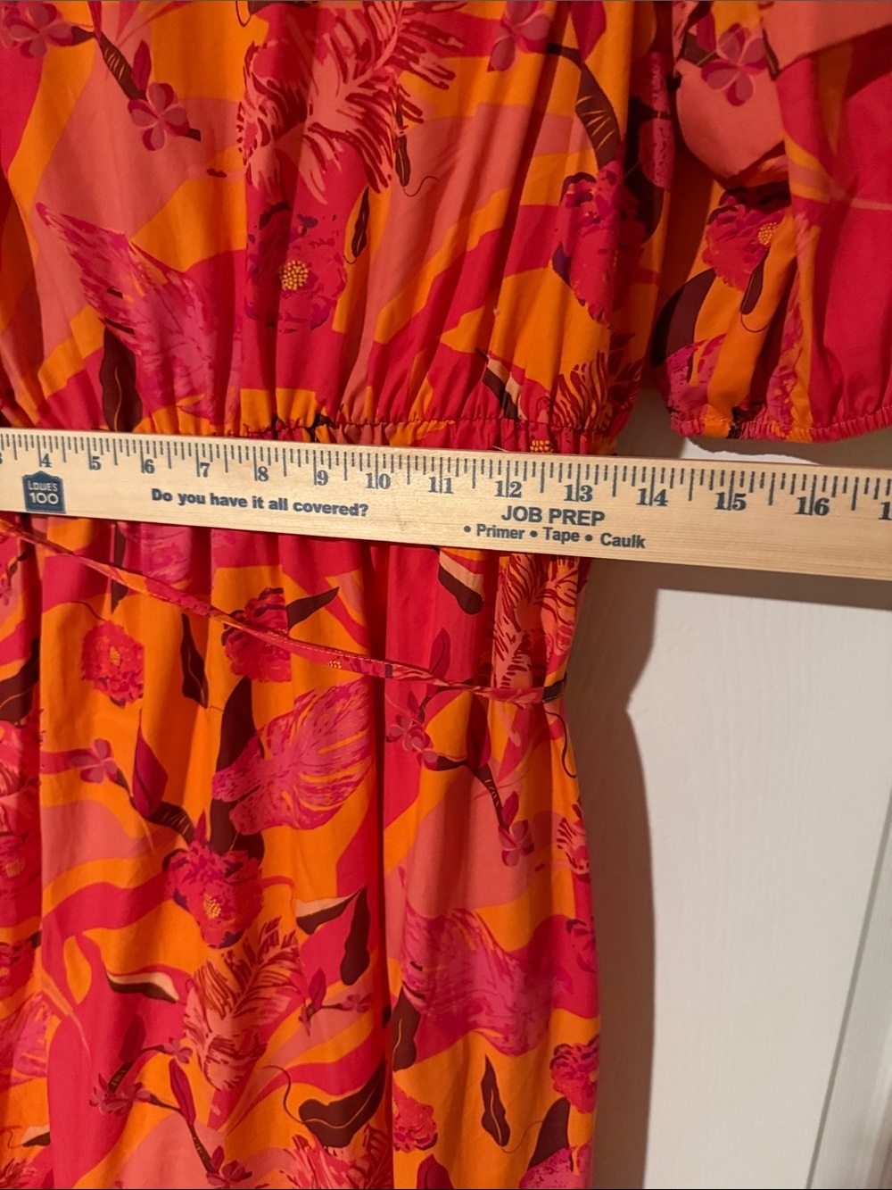 MELLODAY Pink and Orange Floral Midi Dress - Picture 9 of 9